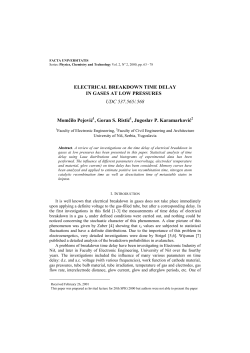 ELECTRICAL BREAKDOWN TIME DELAY IN GASES AT LOW