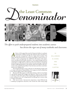 The Least Common Denominator