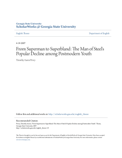 From Superman to Superbland - ScholarWorks @ Georgia State