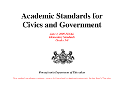 Academic Standards for Civics and Government