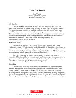 Probe Card Tutorial