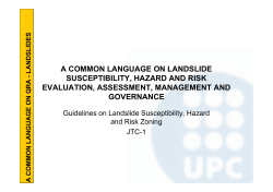 a common language on landslide susceptibility, hazard and risk