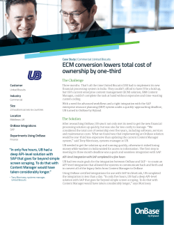 ECM conversion lowers total cost of ownership by one-third