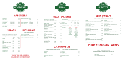 Printable Menu - Charleston House of Pizza