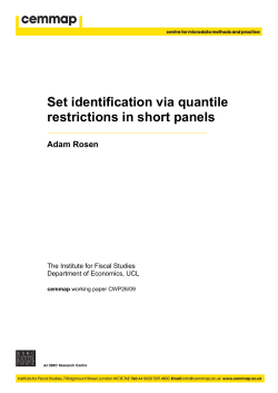 Set identification via quantile restrictions in short panels