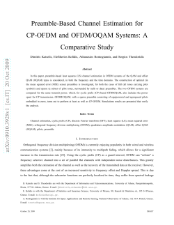 Preamble-Based Channel Estimation for CP