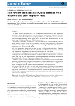 Non-random seed abscission, long-distance wind dispersal and