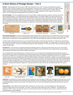 A Short History of Postage Stamps&mdash; Part 2
