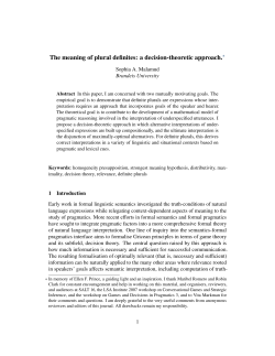 The meaning of plural definites: a decision