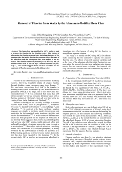 Removal of Fluorine from Water by the Aluminum-Modified