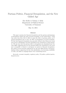 Partisan Politics, Financial Deregulation, and the New Gilded Age
