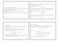squarefree factorization of polynomials we consider here