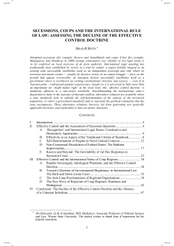Assessing the Decline of the Effective Control Doctrine