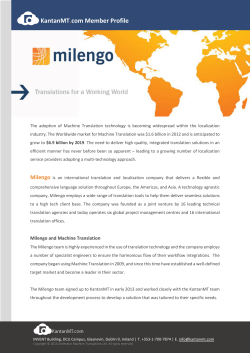 KantanMT.com Member Profile