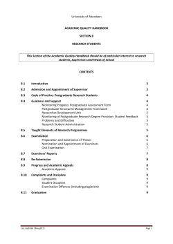 Section 8 - University of Aberdeen