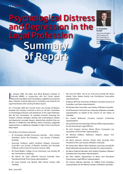 summary of report, June 2011 - Law Society of Western Australia