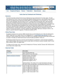 NSIDC documentation - Polar Science Center