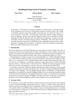 Multilingual Supervision of Semantic Annotation