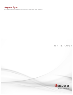 Aspera Sync WHITE PAPER