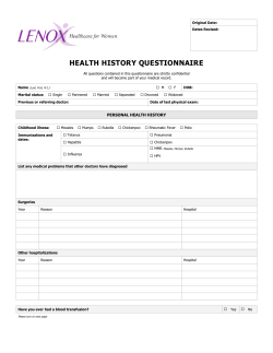 health history questionnaire