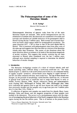The Palaeomagnetism of some of the Hawaiian Islands