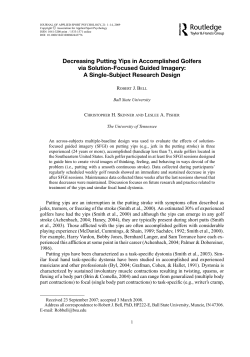 Decreasing Putting Yips in Accomplished