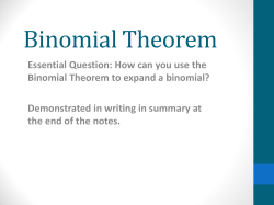 Binomial Theorem