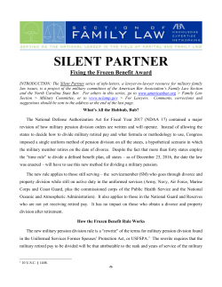 Fixing the Frozen Benefit Award