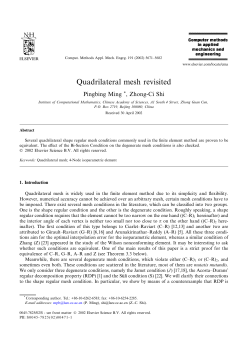 Quadrilateral mesh revisited