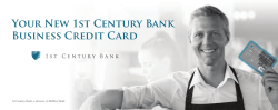 Business Credit Card Information Booklet