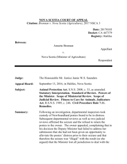 Annette Brennan - The Courts of Nova Scotia