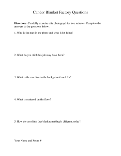 Candor Blanket Factory Questions