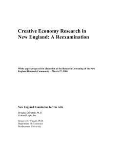Creative Economy Research in New England: A Reexamination