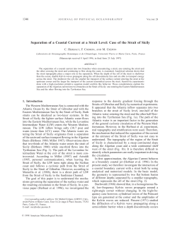 Separation of a Coastal Current at a Strait Level: Case of the Strait of