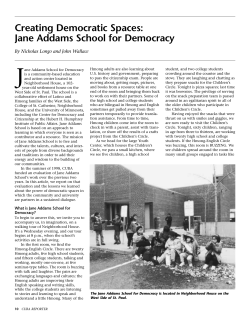 Jane Addams School for Democracy