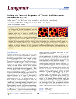 Probing the Electronic Properties of Trimesic Acid Nanoporous