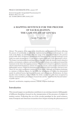 A mapping sentence for the process of sacralisation. The case study