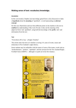 Making sense of text: vocabulary knowledge.