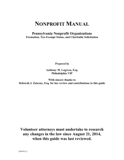 Pennsylvania Nonprofit Organizations