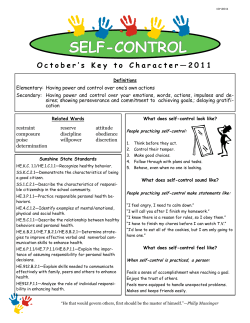 self-control - Polk County Schools