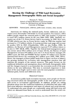 Meeting the Challenge of Wild Land Recreation Management