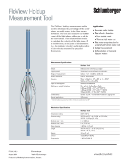 FloView Holdup Measurement Tool