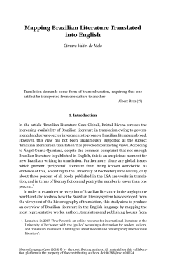 Mapping Brazilian Literature Translated into English