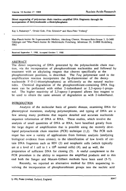 Direct sequencing of polymerase chain reaction amplified DNA