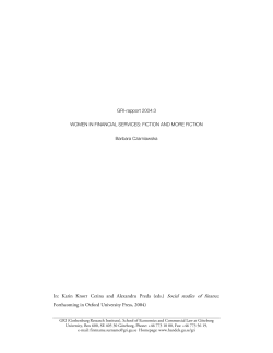 In: Karin Knorr Cetina and Alexandru Preda (eds.) Social