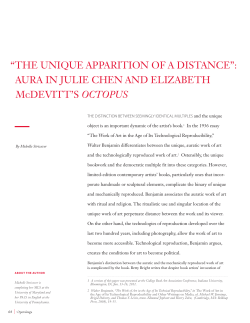 AURA IN JULIE CHEN AND ELIZABETH McDEVITT`S OCTOPUS