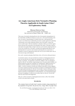 Are Anglo-American-Style Normative Planning Theories Applicable