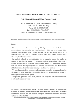 MODELING Ka BAND SCINTILLATION AS A FRACTAL