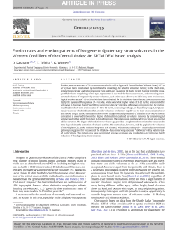 Erosion rates and erosion patterns of Neogene to Quaternary