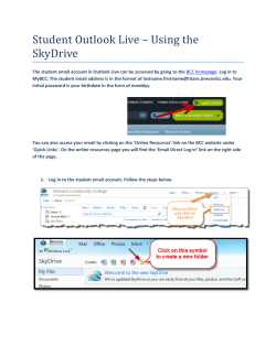 Student Outlook Live &ndash; Using the SkyDrive